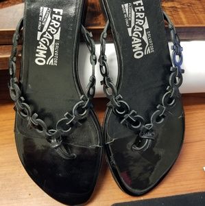 Ferragamo leather signature flats